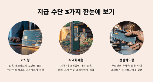 고유가지원금 지급 수단 종류