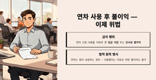 연차 사용 후 불이익 주면 이제 위법