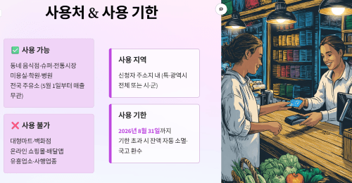기름값 지원금 사용처와 사용 기한