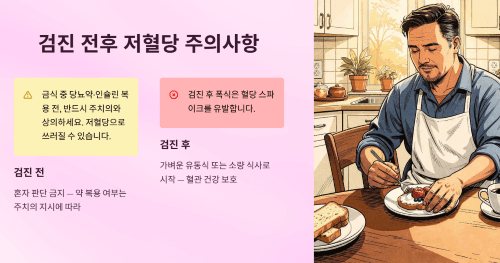 검진 전후 저혈당 주의