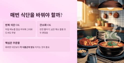 매번 식단을 바꿔야 하나?