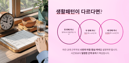 생활패턴이 다른 사람의 식사방법은?