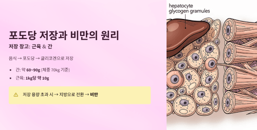 포도당 저장과 비만 형성