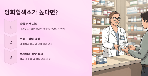 당화혈색소가 높다면 약물부터 시작