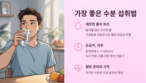 당뇨 환자에게 가장 적합한 수분 섭취 방법