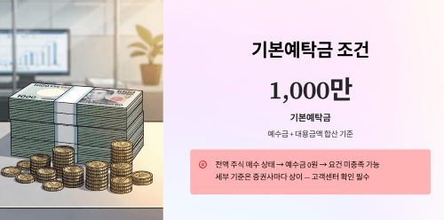 기본예탁금 조건