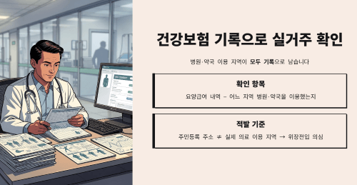 건강보험 기록으로 실거주를 확인