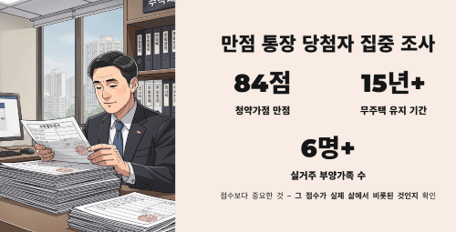 청약통장 만점 당첨자 집중 조사 이유