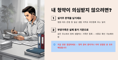 내 청약이 의심받지 않으려면