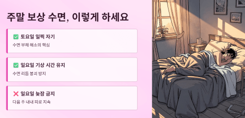 주말 보상 수면 이렇게 해야 효과 있습니다