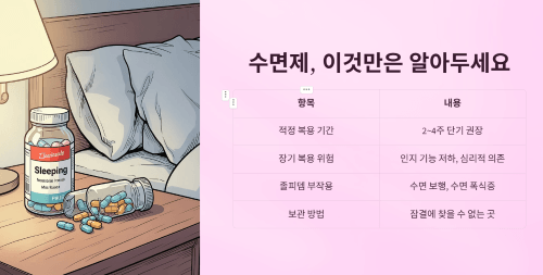 수면제 사용 이것만은 알아두세요