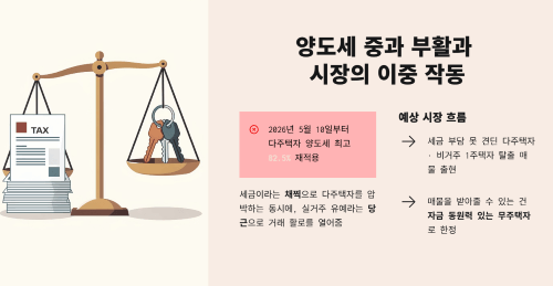 양도세 중과 부활과 시장의 이중 작동