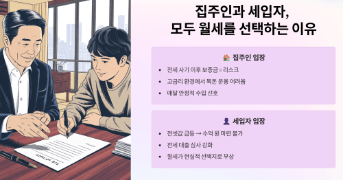 집주인과 세입자 모두 월세를 선택하는 이유
