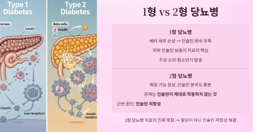 1형 당뇨병과 2형 당뇨병의 차이