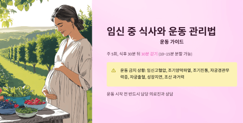 임신 중 식사와 운동 관리법