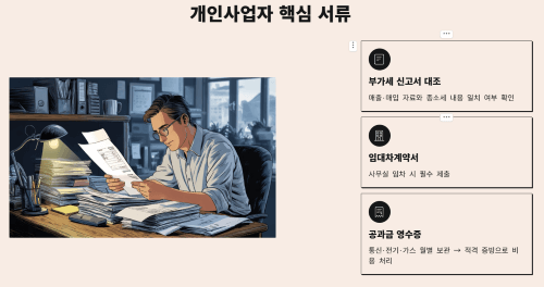 개인사업자가 놓치기 쉬운 핵심 서류