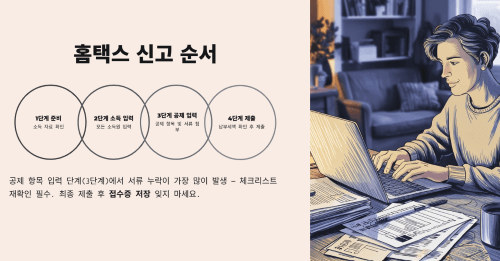 홈택스 종합소득세 증빙서류 제출 순서
