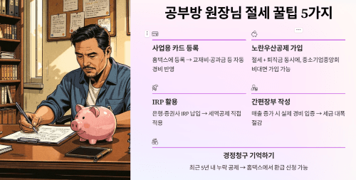 공부방 원장님이 꼭 알아야 할 절세 꿀팁