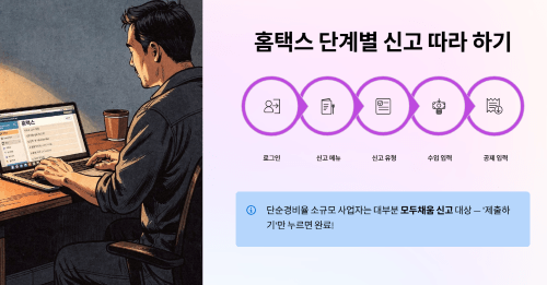 홈택스 단계별 신고 따라 하기