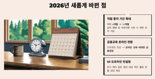 2026년 새롭게 바뀐 제도 개선 내용