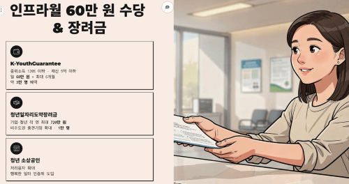 월 60만 원 구직촉진수당과 장려금