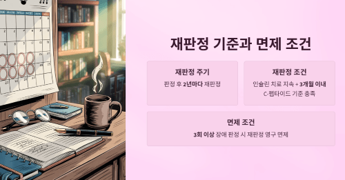 재판정 기준과 면제 조건