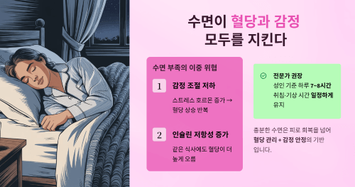 수면이 혈당과 감정 모두를 지키는 이유