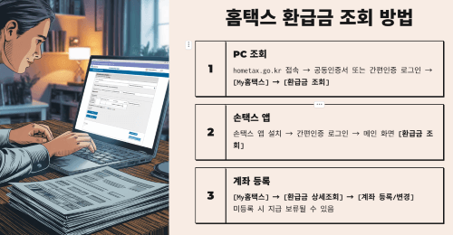 홈택스 환급금 조회 순서