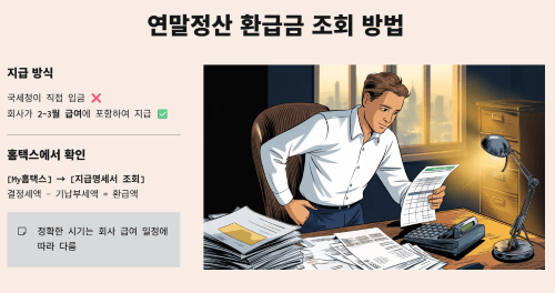 연말정산 환급금 조회 방법