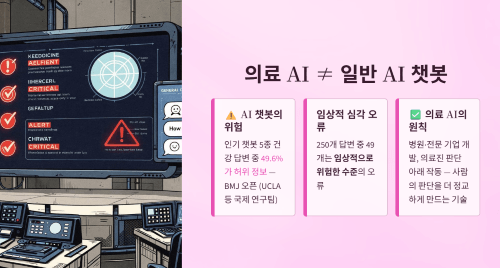 AI 챗봇과 의료 AI는 전혀 다릅니다