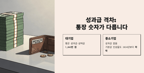 성과급 차이, 임금 격차보다 훨씬 큽니다
