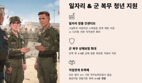 일자리 및 군 복무 청년 지원