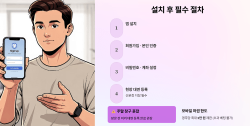 앱 설치 후 회원가입