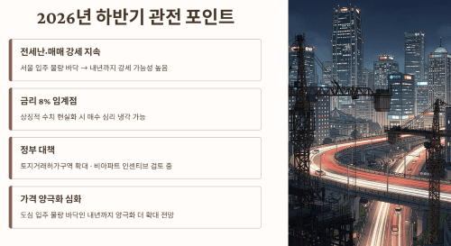 2026년 하반기 부동산 시장 관전 포인트