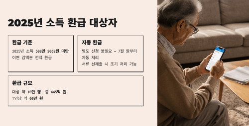 2025년 소득 환급 대상자라면