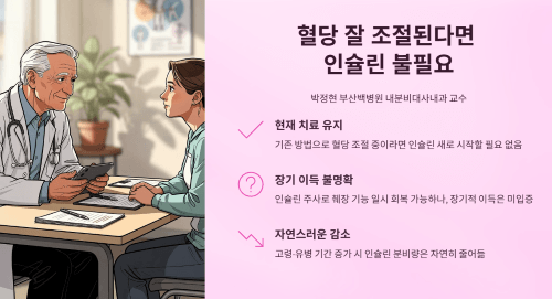 현재 혈당 관리가 잘 된다면