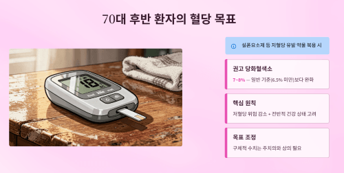 70대 후반 환자의 혈당 목표