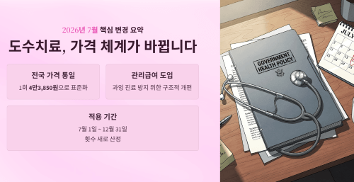 도수치료 7월 변경 10초 요약