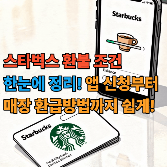 스타벅스 환불 조건 한눈에 정리 앱 신청부터 매장 방법까지 쉽게