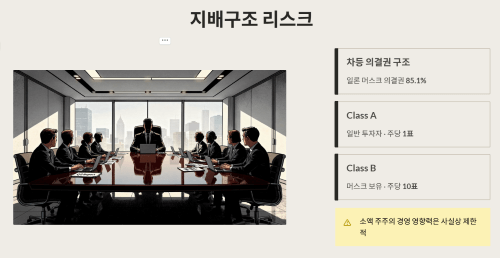 지배구조와 의결권 집중을 확인해야 합니다