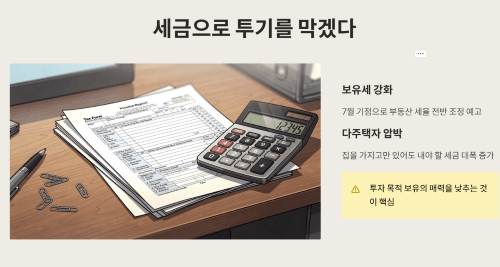 세금으로 투기를 막겠다