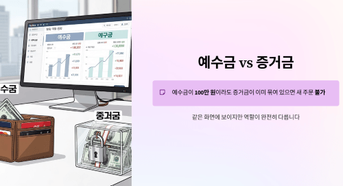 예수금과 증거금은 어떻게 다른가요