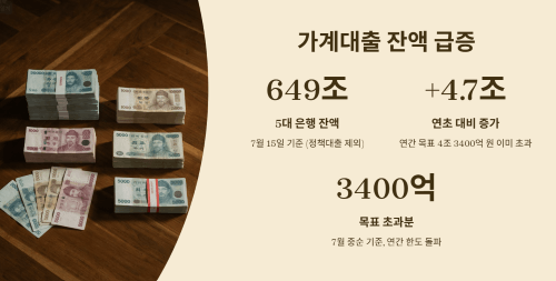 가파르게 불어난 가계대출 잔액