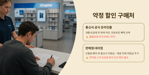 약정 할인을 받는 경우