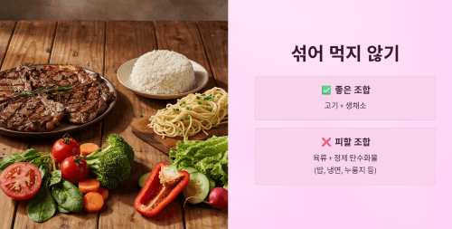 섞어 먹지 않기