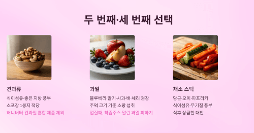 견과류 과일 채소
