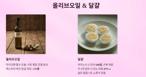 올리버오일과 달걀