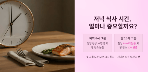 저녁 시간과 식단의 중요성