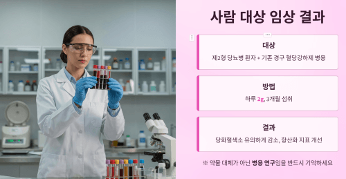 사람 대상 임상에서 확인된 변화