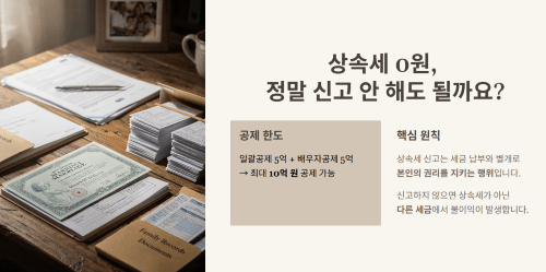 상속세 0원, 정말 신고 안 해도 될까